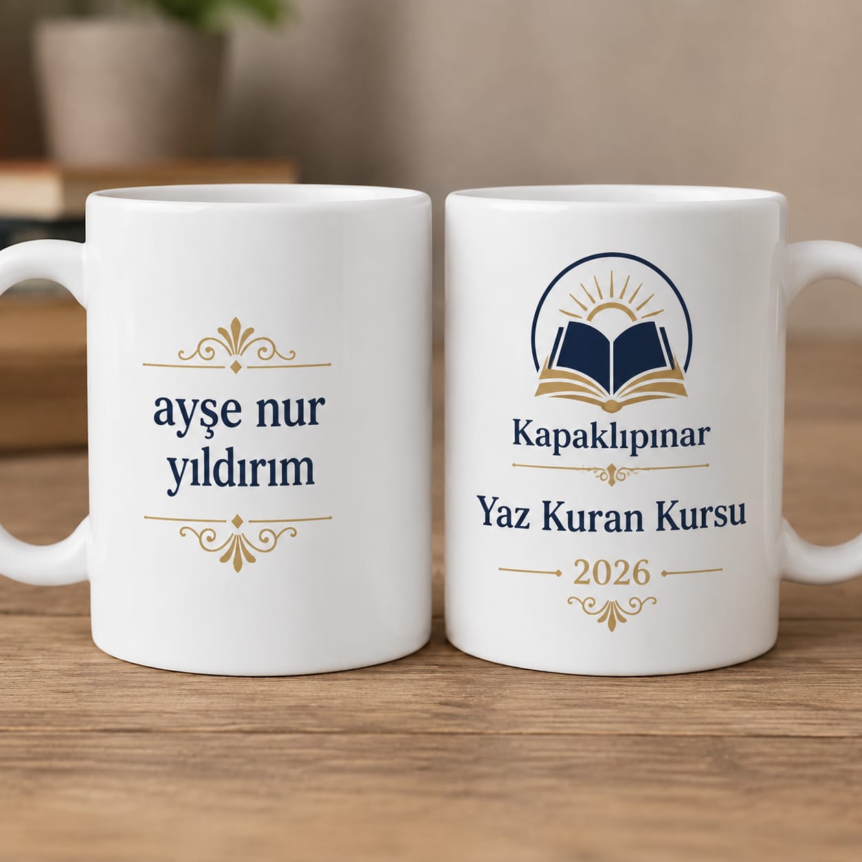 Beyaz Porselen Kupa Bardak - Kutulu